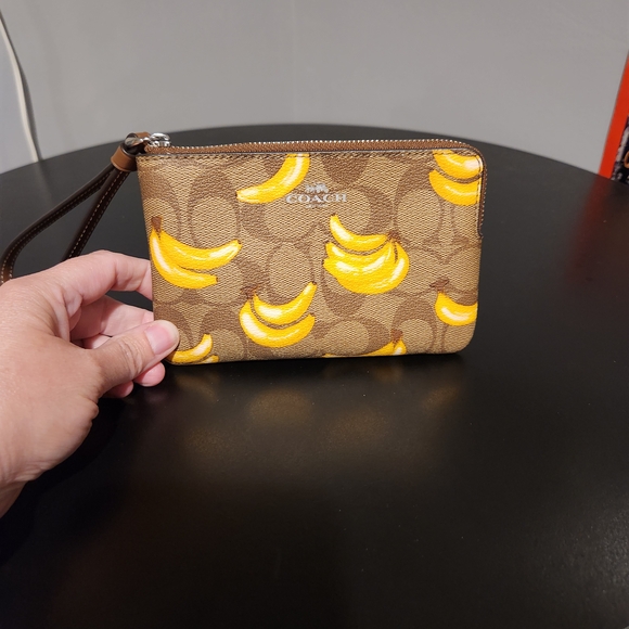 Coach Banana Print Wristlet - Picture 1 of 5